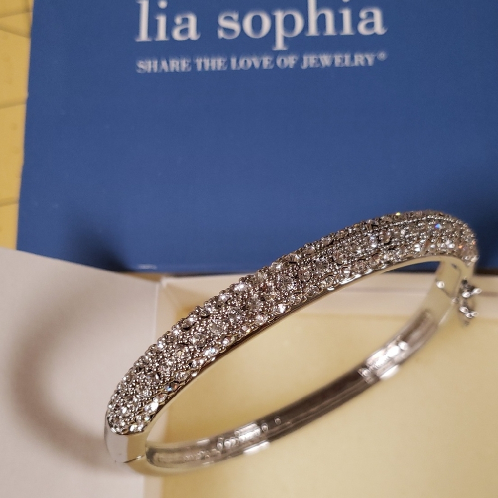 Lia Sophia Silver Crystal Pavé Bracelet